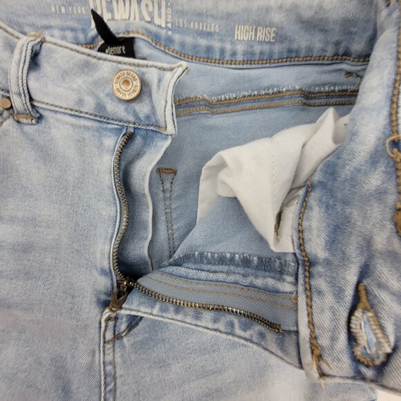 Rewash Brand Jeans Women's 27 Light Wash Super Flare Bell Bottoms Raw Hem High R - Picture 13 of 16